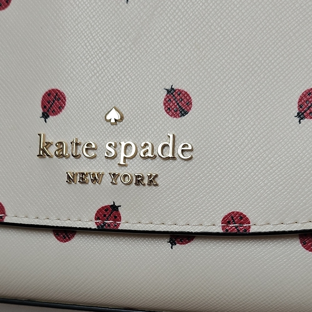 Kate Spade Cream and Red Ladybug Bag Brand New